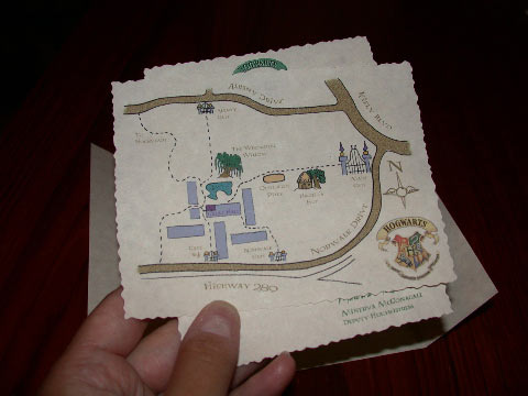 Invitation Map of Hogwarts Grounds